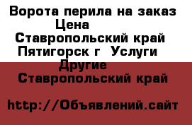 Ворота,перила на заказ › Цена ­ 1 000 - Ставропольский край, Пятигорск г. Услуги » Другие   . Ставропольский край